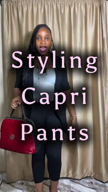 Who says you can wear capris to work?🤭 What do we think about this outfit becau
