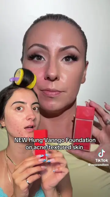 I’ve been WAITING TO try this 😍👀 @Hung Vanngo Beauty foundation after seeing m