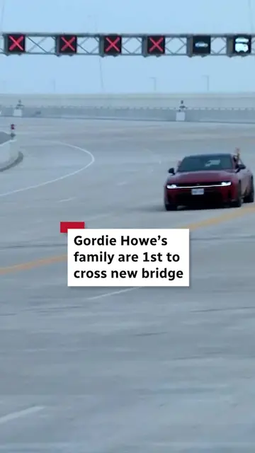Cruising along in a Dodge Charger — legendary hockey player Gordie Howe's grands
