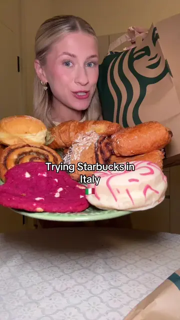Trying Starbucks in Italy! 🇮🇹 #starbucksreview #starbucks #italy #Foodie #expl