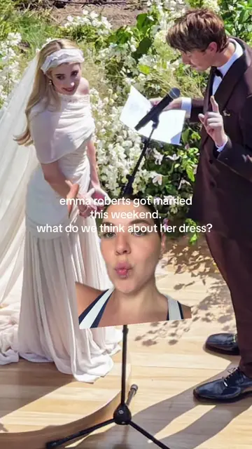 emma roberts got married this weekend. what do we think about her dress and red 