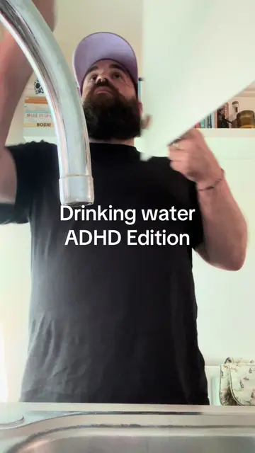 The sacred steps to drinking water when you have ADHD #ADHDHumour #ADHDMemes #AD