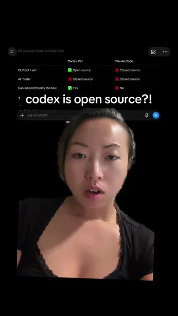 turns out codex cli is opensourced 🫨 #codex #claude #cli 