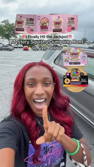 I found so many different types of mystery squishy dumplings at five below today