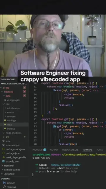 In my most recent TikTok Live, I reviewed a crappy vibe coded app that I built a