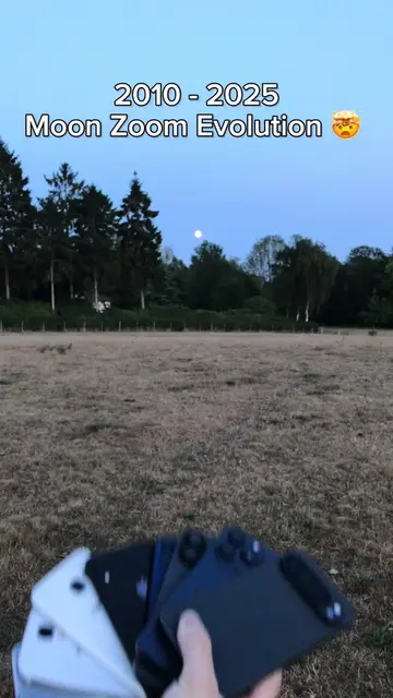 Moon Zoom Test Evolution since 2010 🤯 from 5x to 100x 😳 #iphone #moon #zoom #f