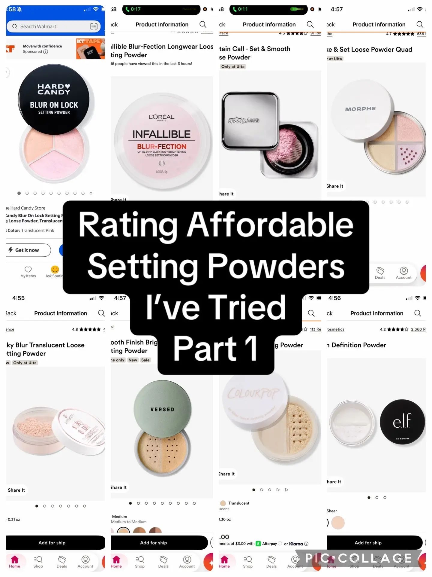 Rating every affordable drugstore setting powder I’ve tried, part 1!  @Hard Cand