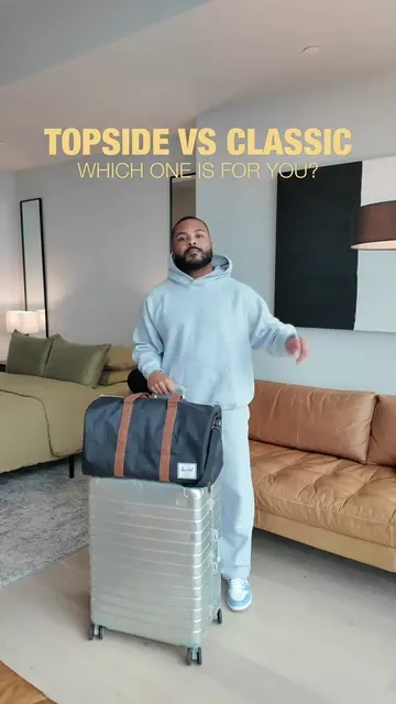 Topside vs classic luggage, which one is actually for you. Classic opens flat in