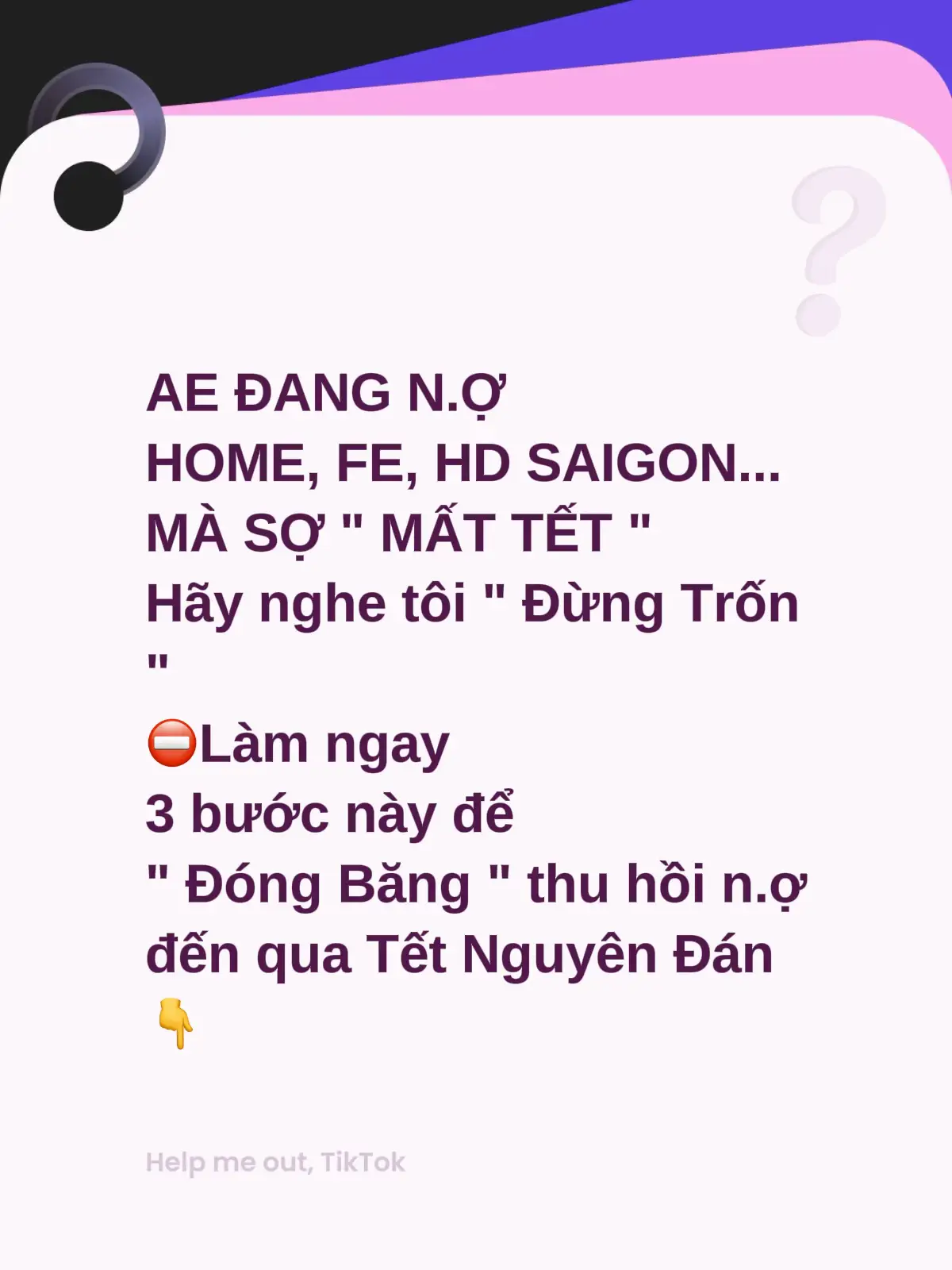Anh em nào đang nợ Mcredit, FE... mà nghe tin 'Bán nợ cho bên thứ 3' hay 'Về nhà