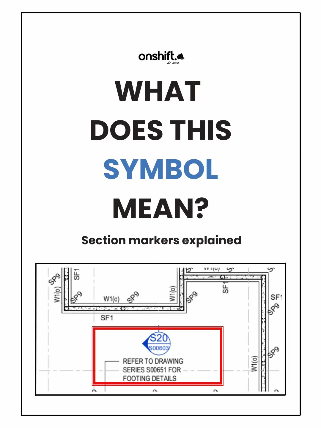 A footing plan only shows the structure from above. To understand what sits abov