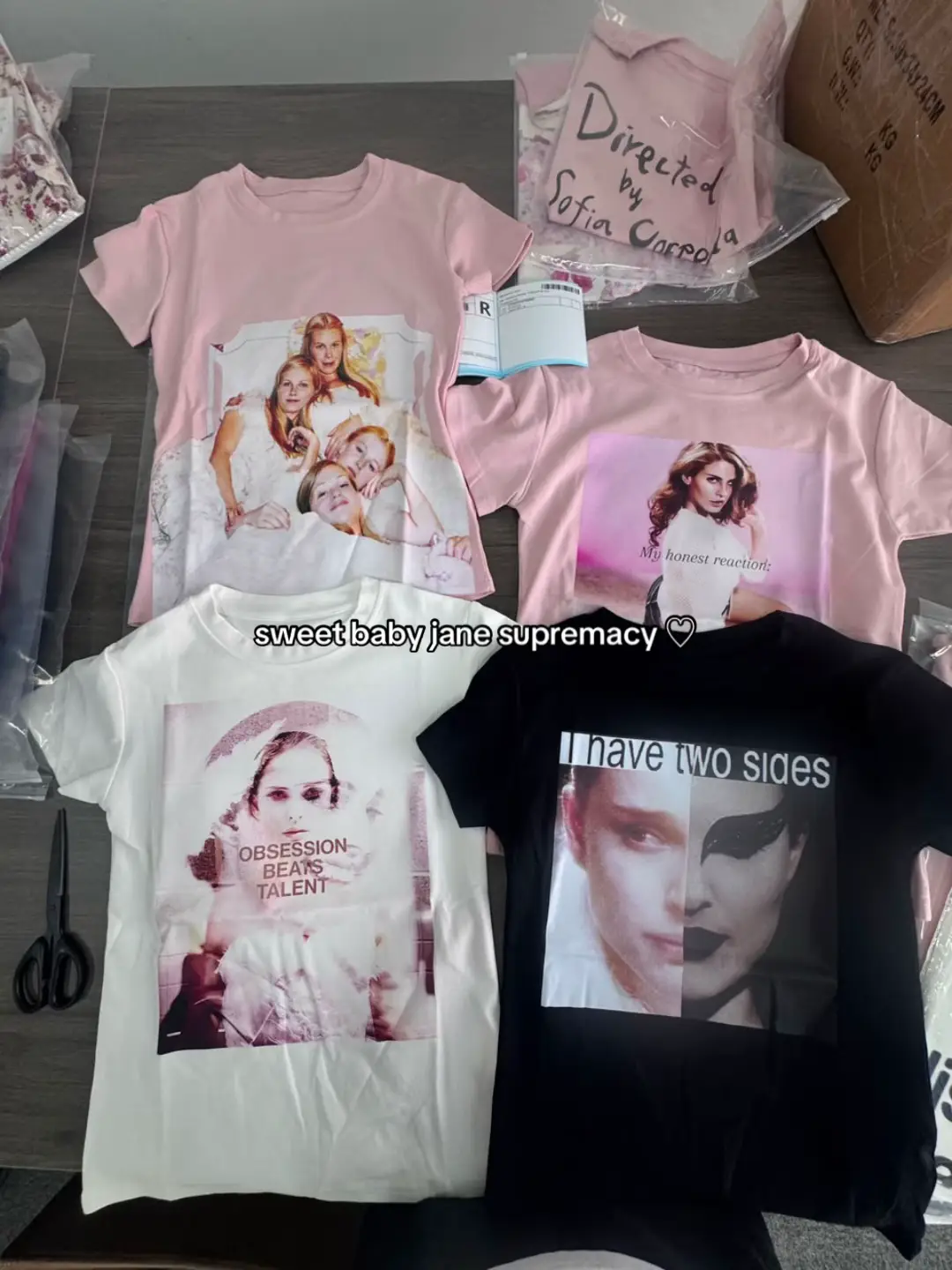 shipping out orders today!  #sweetbabyjane #blackswan #lanadelrey #chic #coquett