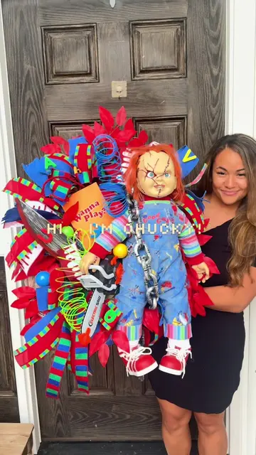 Hi, I’m Chucky. Wanna play? I’m available now to guard your door if you dare. Ju