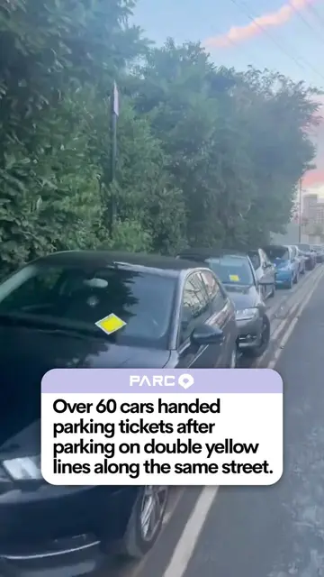 More than 60 cars were reportedly ticketed on the same road 😳 A local filmed ca