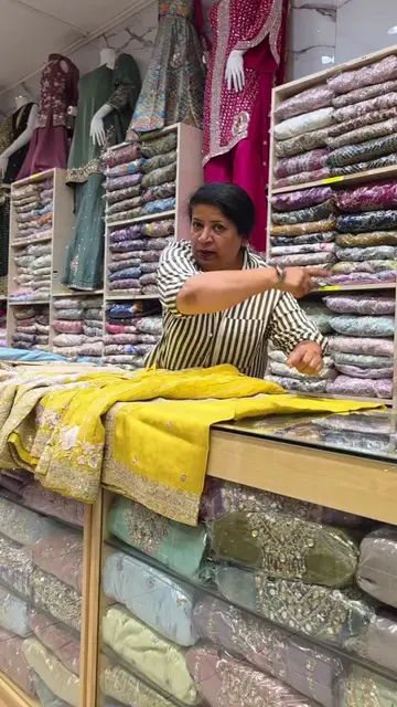 Unstitched Suits in Birmingham.  Best place to buy is Diya's Bridal on Soho Road