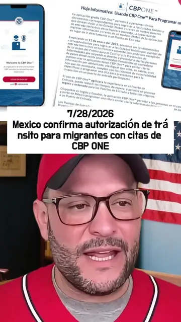 Mexico confirma autorización de tránsito para migrantes con citas de CBP ONE #mi