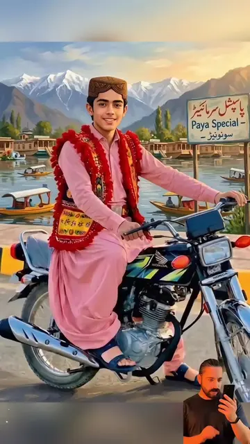 شاٹ بنائیں | Create man shot with ethnic vest on motorcycle 1. سنگل مرد موٹرسائی