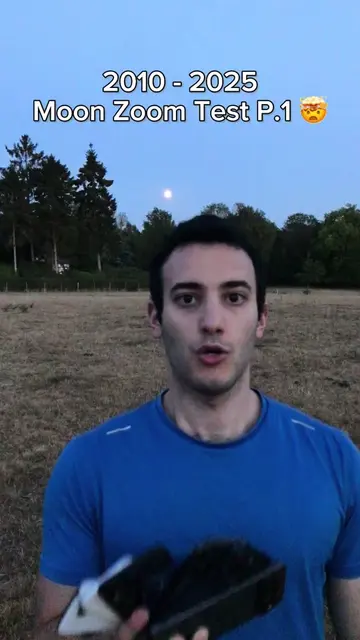 2010 - 2025 Moon Zoom Test 🤯 The evolution is shocking 😳 #iphone #apple #moon 