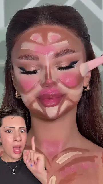TRYING CLICKBAIT MAKEUP??!😱🤔😭 #makeup #beauty #makeuphacks #viralmakeup #clic