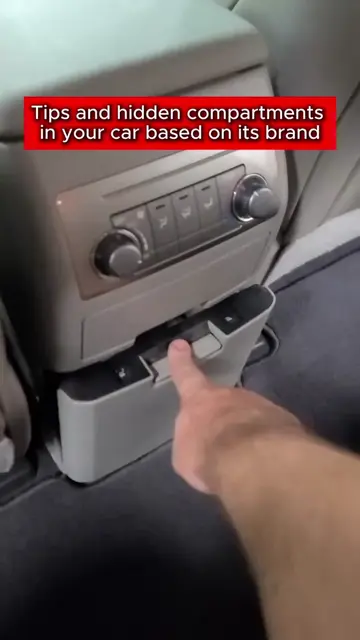 Tips and hidden compartments in your car based on its brand. #cars #mechanics #t