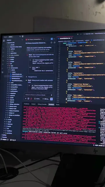 Guess the programming stack🔥💀 CODING workd's largest VOTING web app  #fypppppp