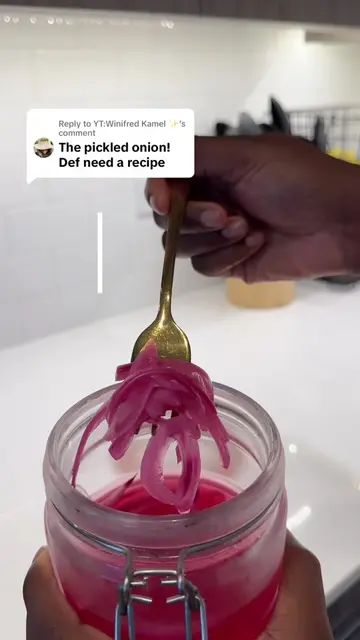 Replying to @YT:Winifred Kamel ✨ pickled onion recipe.  2 medium red onions 1 cu