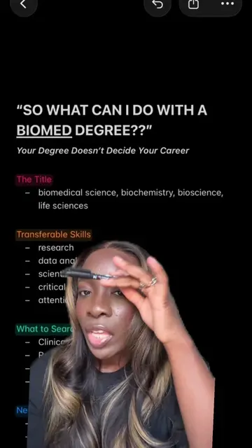 “what can i do with a biomedical science degree?” that is NOT lab work - you guy
