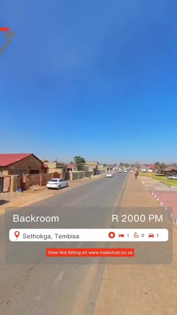 🏡 Backroom for Rent – Sethokga Section, Tembisa 💸 Rent: R2000 p/m | 🔒 Deposit