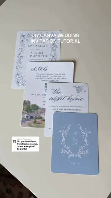 Replying to @P how I designed and printed my wedding invitation suite from @Canv
