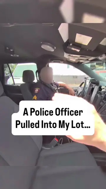 A police officer drove by and stopped in looking for a car for his son. He had a