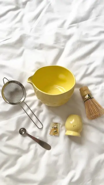 @get.crafti’s golden hour kit is easily one of the cutest matcha sets out there 