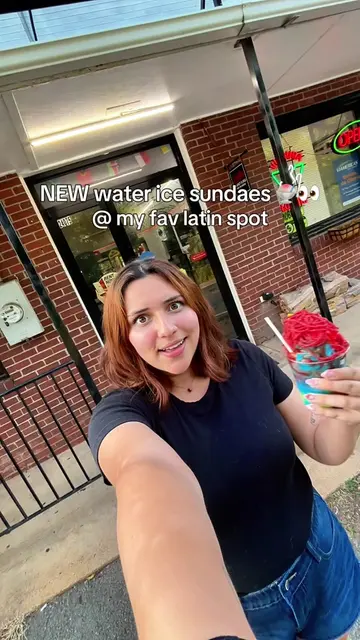 new water ice sundaes at my fav latin spot in va. this was insanely good and lov