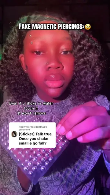 Replying to @PresidentAyo #fakepiercing #fakemagnet #clipo #piercingsticker #fak