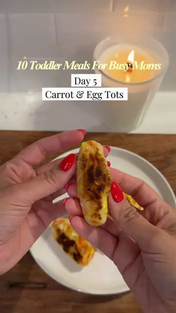 Day 5 of 10 days of easy toddler meals for busy moms. Carrot & Egg tots  Ingredi