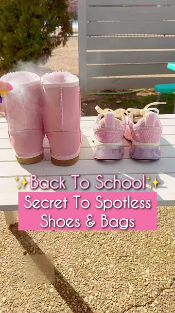 Back to school secret to spotless shoes and bags. This waterproof + stain‑proof 