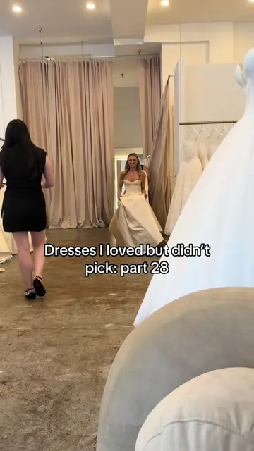 REALLY loved this one. So sleek #weddingdress #wedding #2027bride #engaged #jaxo