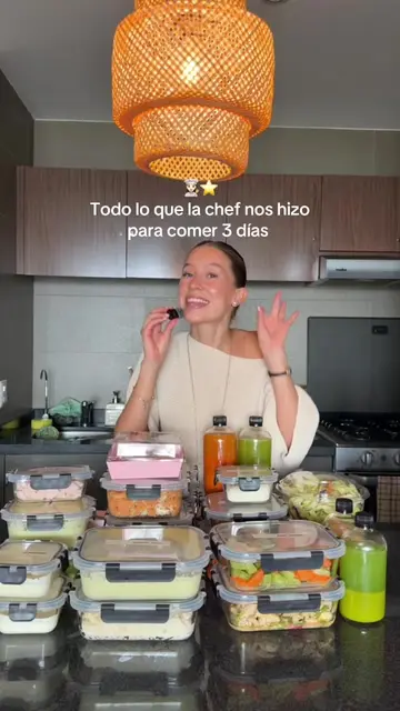 Toda la comida que hizo la chef para los próximos 3 días 🙂‍↕️👩🏻‍🍳⭐️ #Foodie 