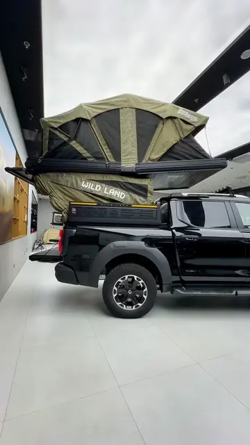One-Touch Auto-Retract. #PickupMate #WildLand #camping #truckcamping #Outdoors #