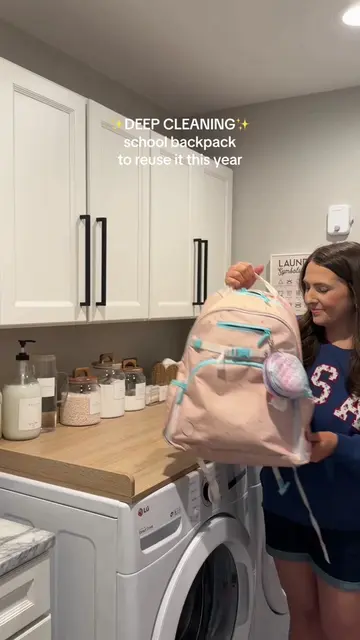 Deep cleaned Emily’s school backpack and it’s good as new for her to use for the