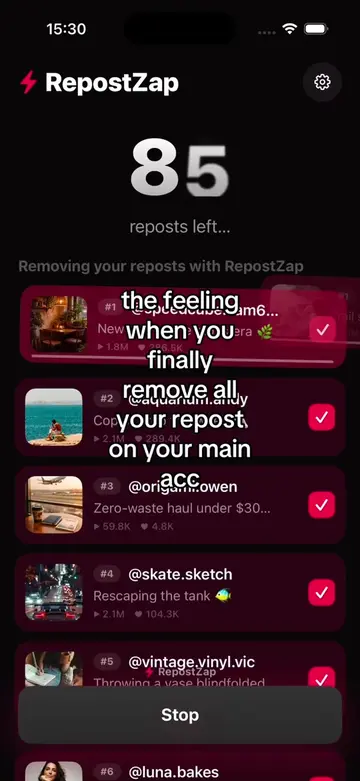 new app to unrepost all my repost here on tt #foryoupage #makeitviral #repostzap