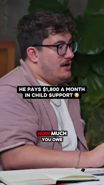 He’s left with $2,400 after paying $1,800 a month for child support @Caleb Hamme