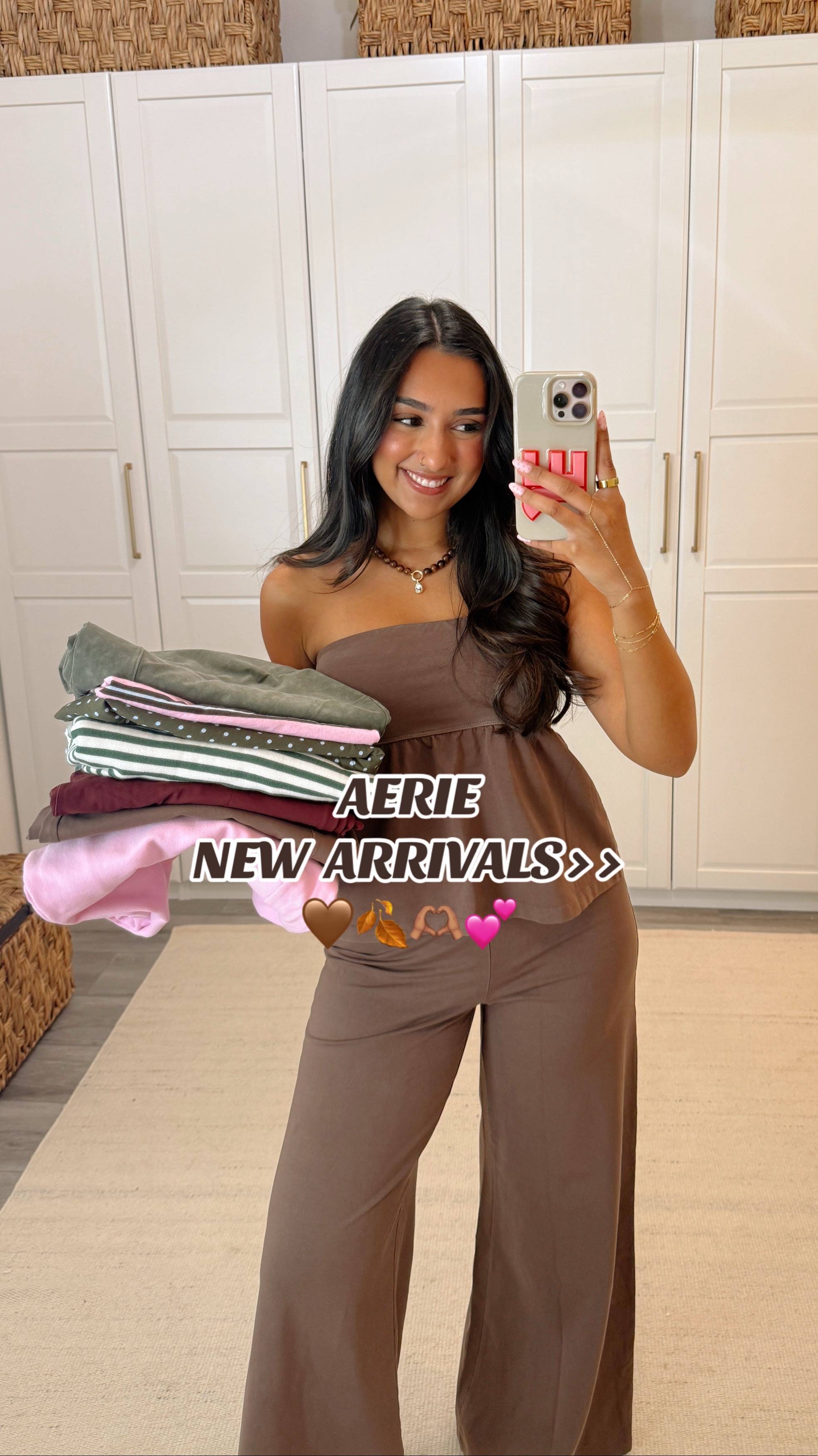 Links all in LTK!🫶🏽🌸 size small in everything!🤎 #aerie #aeriesets #outfitide
