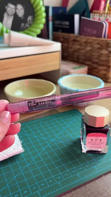 refill my #pilotkakuno with me!  pen: pilot kakuno translucent pink, medium nib 