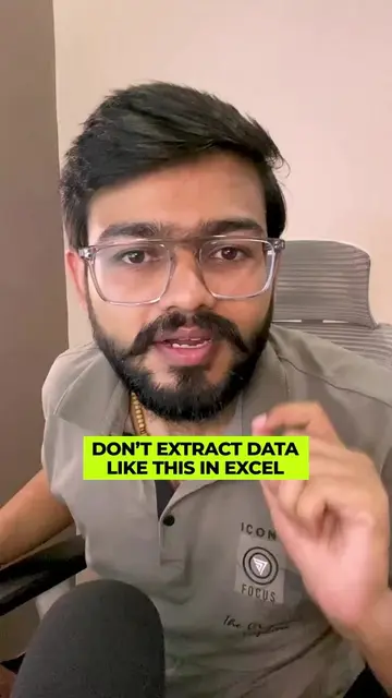 Extract Data in Excel | Excel Amazing Trick #excel #exceltips #microsoftexcel #r