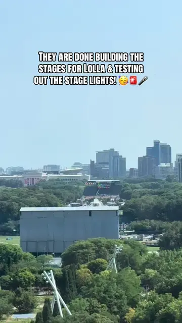 @Lollapalooza stages are now complete! They are testing the lights for the music