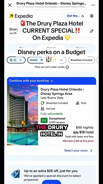 🚨 Looking for a Disney hotel that actually helps you save money? The Drury Plaz