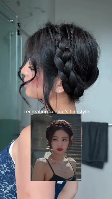 Recreating Jennie’s hairstyle from Less Than a Lover ❤️ #hairtutorial #hairstyle