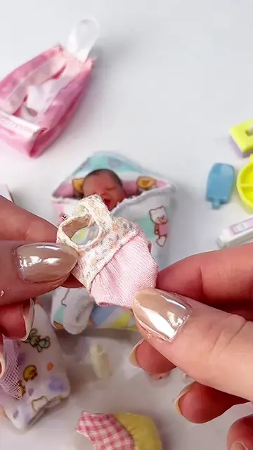 Goodnight from Grandma's miniature nursery and the sweetest silicone baby doll. 