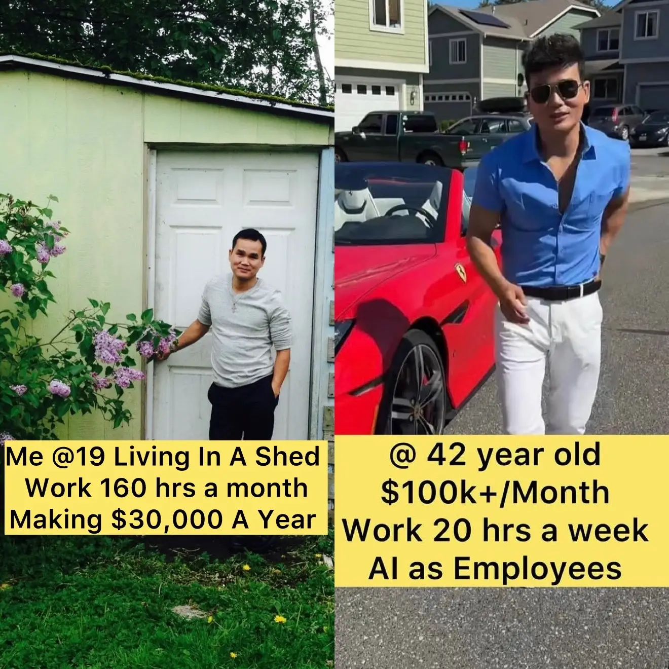 Twenty-something years ago… I was living in a little shed behind a mobile home. 