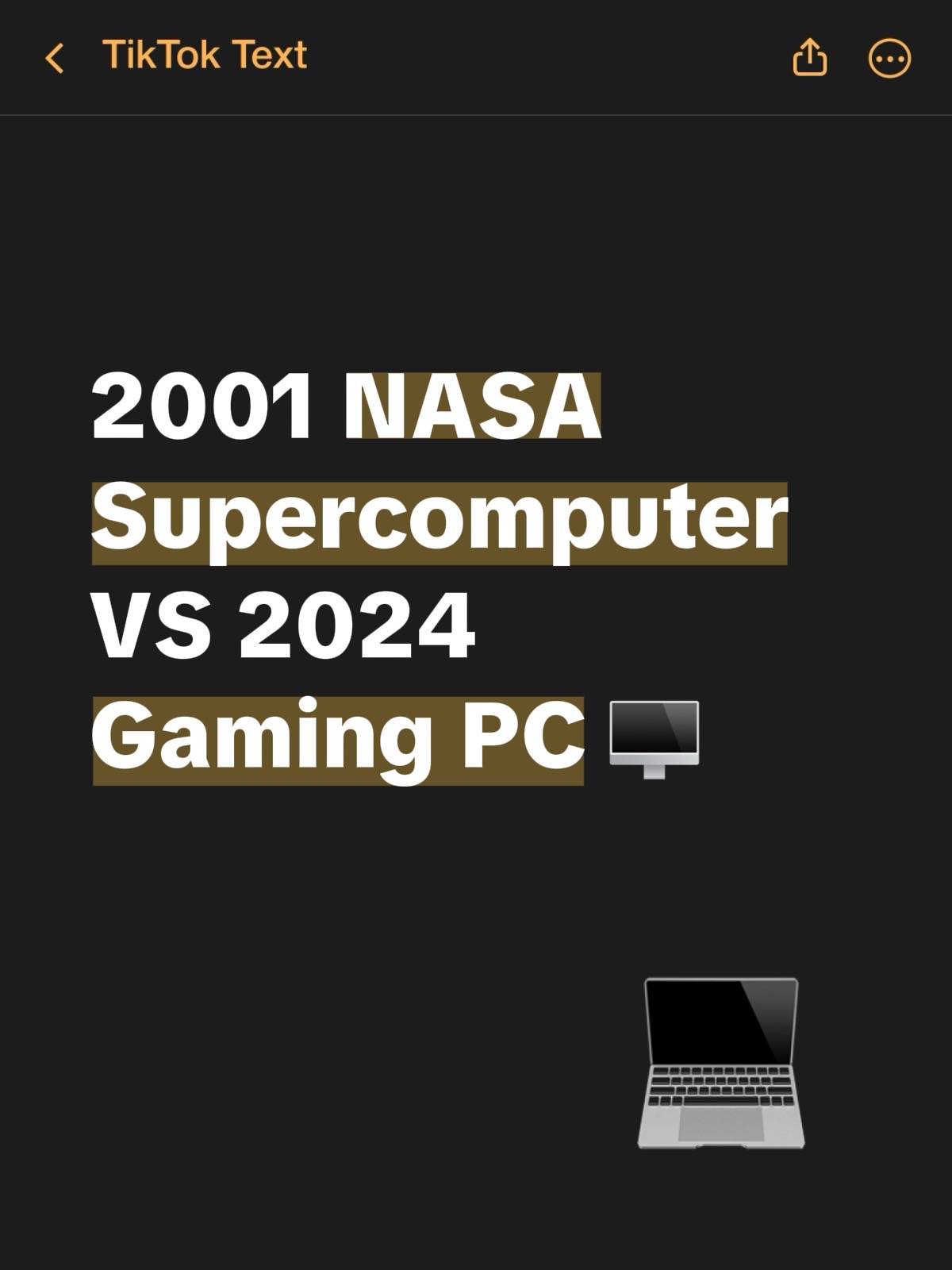 2001 NASA Supercomputer VS 2024 Gaming PC 🖥️ #Tech #cpu #gamingpc #nasa #comput
