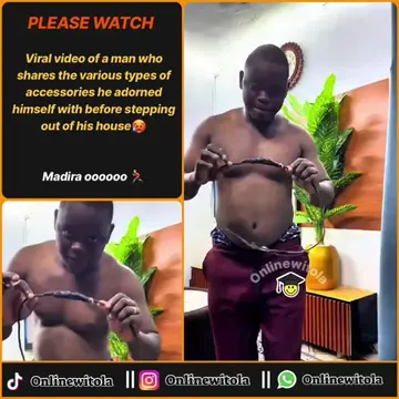 Viral video of a man who shares the various types of accessories he adorned hims